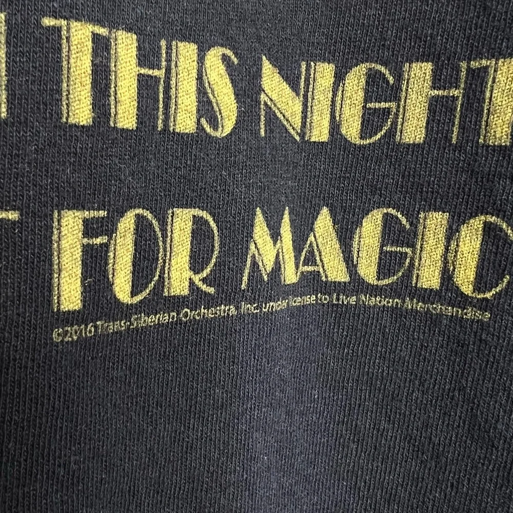 Trans Siberian Orchestra TSO Ghosts of Christmas Eve 2016 Sz Large Unisex Black